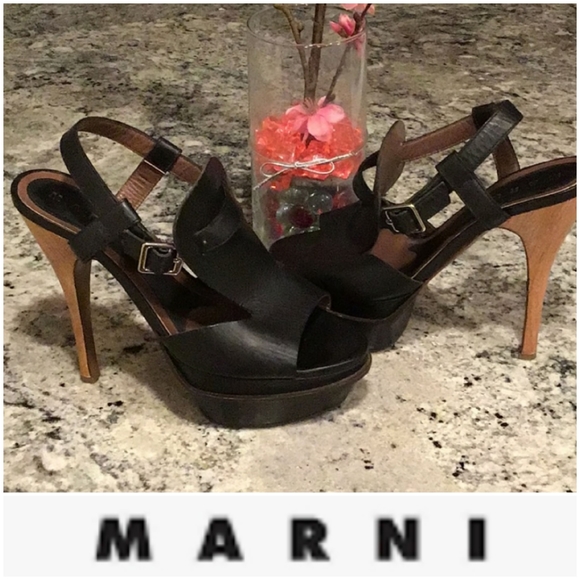 Marni Shoes - Marni Leather Platform Heels